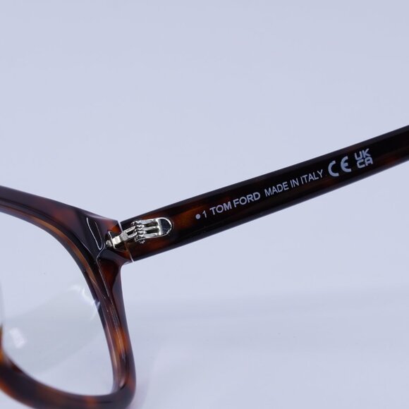 Tom Ford FT5870-F-B 054 Eyeglasses Red Havana 52mm Square Frame - Picture 7 of 10